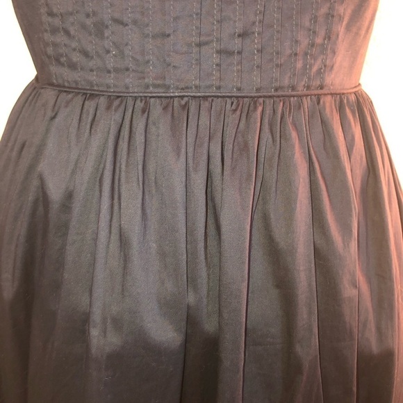 Anthropologie Moulinette Soeurs Lace Back Pleated Navy Dress with Pockets Sz 12 - Picture 5 of 9